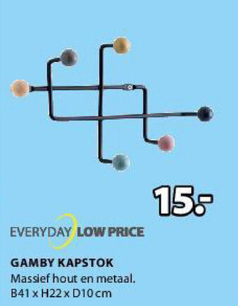 Jysk Gamby Kapstok aanbieding