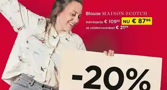 Molecule Blouse maison scotch aanbieding