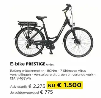 Molecule E-bike prestige andes aanbieding