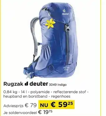 Molecule Rugzak deuter 3049 indigo aanbieding