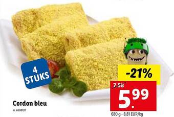Lidl Cordon bleu aanbieding