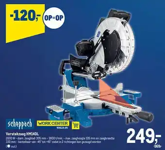 Makro Scheppach verstekzaag hm140l aanbieding