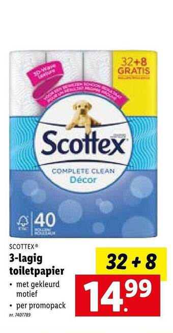 Lidl Scottex 3-lagig toiletpapier aanbieding
