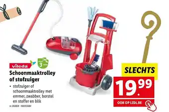 Lidl Vileda schoonmaaktrolley of stofzuiger aanbieding