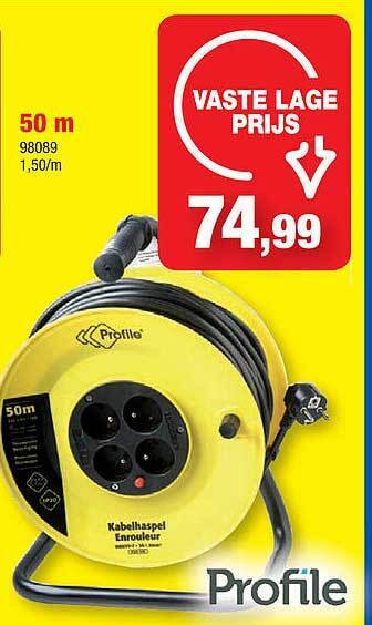 Hubo Kabelhaspel 50 m aanbieding