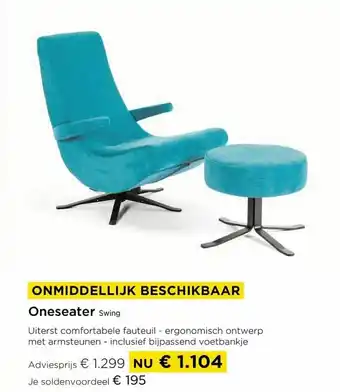 Onmiddellijk beschikbaaroneseater swing