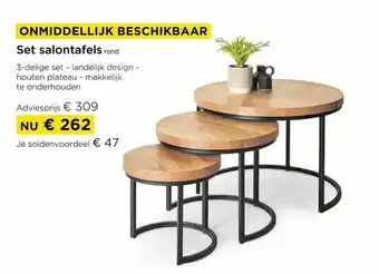 Molecule Onmiddellijk beschikbaar set salon rond aanbieding