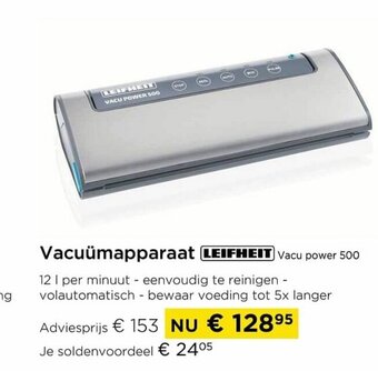 Vacuumapparaat leifheit vacu power 500