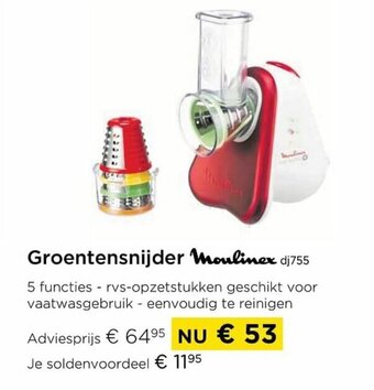Molecule Groentensnijder moulinex dj755 aanbieding