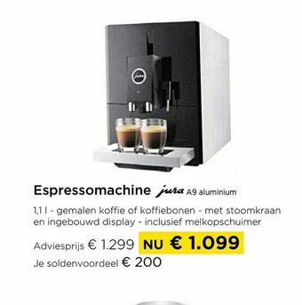 Molecule Espressomachine jura A9 aluminium aanbieding