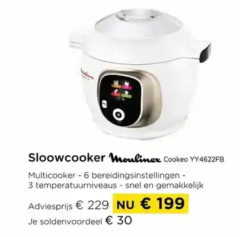 Molecule Sloowcooker moulinex cookeo yy462fb aanbieding
