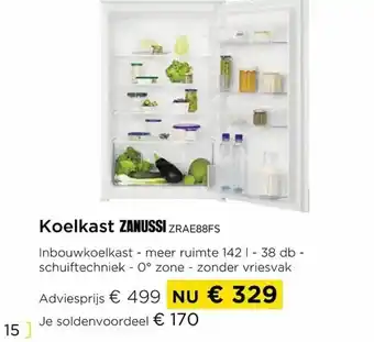 Molecule Koelkast zanussi zrae88fs aanbieding