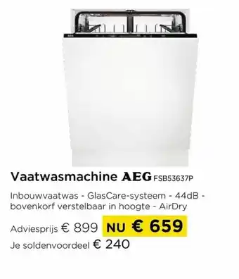 Molecule Vaatwasmachine aeg fsb53637p aanbieding