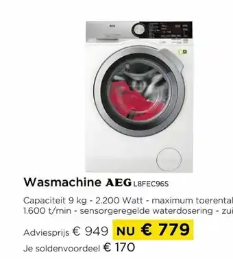 Molecule Wasmachine aeg l8fec965 aanbieding
