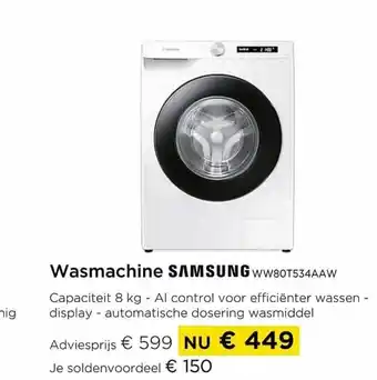 Molecule Wasmachine samsung wwbot534aaw aanbieding