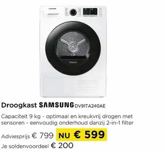 Molecule Droogkast samsung dv91ta240ae aanbieding