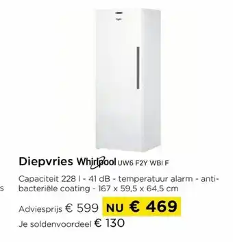 Diepvries whrilpool uw6 f2y wbi f