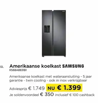 Amerikaanse koelkast samsung rs68a883181