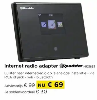 Internet radio adapter roadstar I-Rx16bt