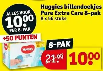 Kruidvat Huggies billendoekjes pure extra care aanbieding