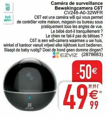 Cora Ezviz caméra de surveillance bewakingcamera c6t cv248-a0-32wfr aanbieding