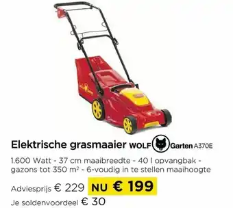 Molecule Elektrische grasmaaier wolf garten a370e aanbieding