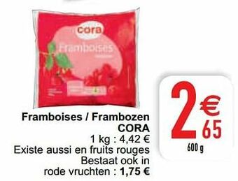 Framboises - frambozen cora