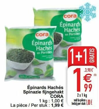 Épinards hachés spinazie fijngehakt cora