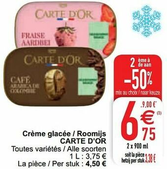 Crème glacée - roomijs carte d`or