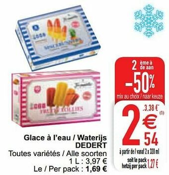 Glace à l`eau - waterijs dedert
