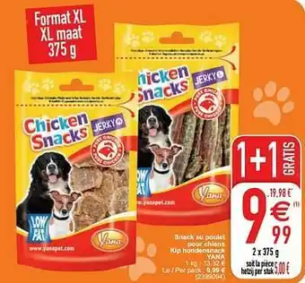 Cora Snack au poulet pour chiens kip hondensnack yana aanbieding