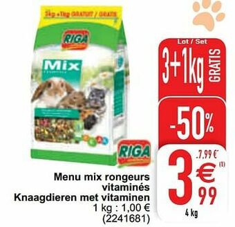 Cora Menu mix rongeurs vitaminés knaagdieren met vitaminen aanbieding