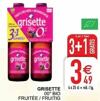 Cora Grisette 00° bio fruitée - fruitig aanbieding