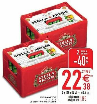 Cora Stella artois aanbieding