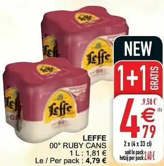 Leffe 00° ruby cans