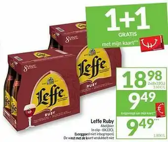 Intermarché Leffe ruby abdijbier aanbieding