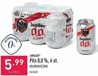 ALDI JUPILER Pils 0,0 % aanbieding