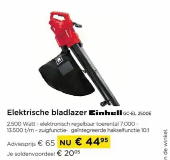 Molecule Elektrische bladlazer einhell gc-el 2500e aanbieding