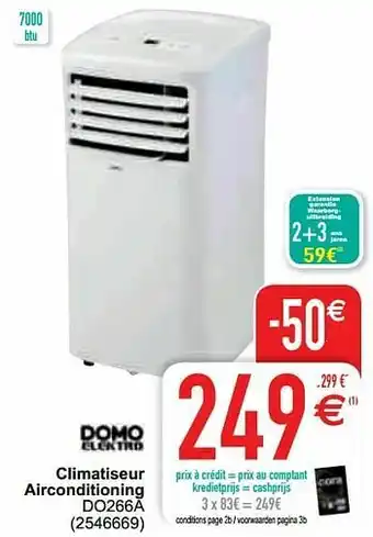 Cora Domo elektro climatiseur airconditioning do266a aanbieding
