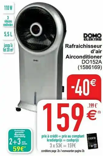 Domo elektro rafraichisseur d`air airconditioner do152a