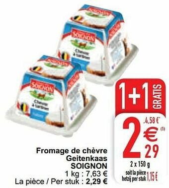 Cora Fromage de chèvre geitenkaas soignon aanbieding