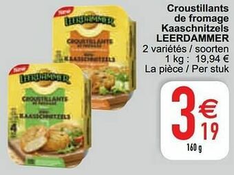 Cora Croustillants de fromage kaaschnitzels leerdammer aanbieding