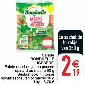 Cora Salade bonduelle iceberg aanbieding