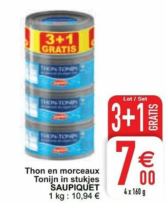 Cora Thon en morceaux tonijn in stukjes saupiquet aanbieding