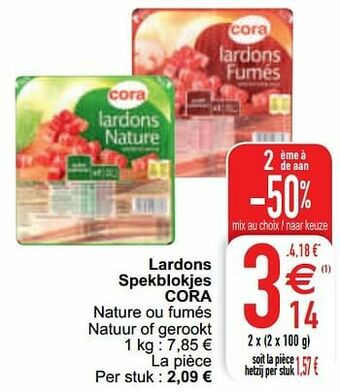 Cora Lardons spekblokjes cora aanbieding