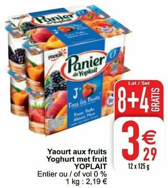 Cora Yaourt aux fruits yoghurt met fruit yoplait aanbieding