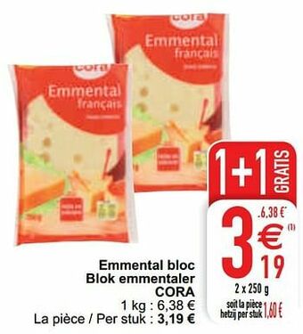 Cora Emmental bloc blok emmentaler cora aanbieding