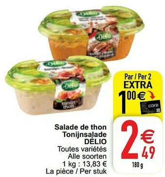 Cora Salade de thon tonijnsalade délio aanbieding