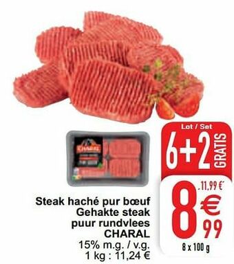 Cora Steak haché pur boeuf gehakte steak puur rundvlees charal aanbieding