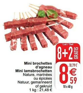 Cora Mini brochettes d`agneau mini lamsbrochetten aanbieding